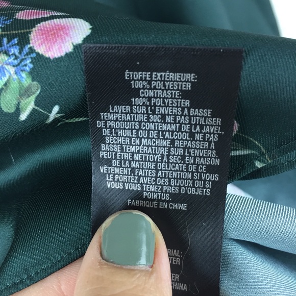 NWT Ted Baker Green Floral Flourish Wrap Top - Picture 7 of 11